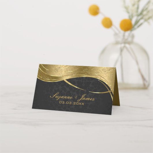 Goud en zwart Damask (Achterkant)