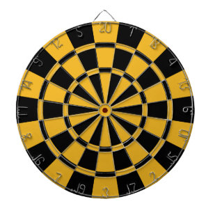 Goud en zwart dartbord