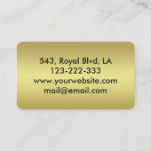 Goud en Zwart Elegante Zakelijke Visitekaartjes Mo (Achterkant)