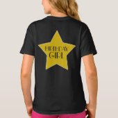 Goud en zwart Hollywood sterren verjaardag T-shirt (Achterkant)