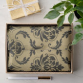 Goud en zwart Klassic Damask Tissuepapier (Geschenk)