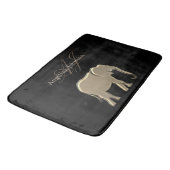Goud en zwart monogram badmat (Gekanteld)
