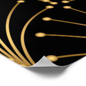 Goud en zwart patroon. Luxe achtergrond Poster (Hoek)