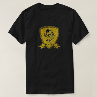 Goud en zwart Roos en Thistle T-shirt