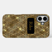 Goud en zwart schitteren glamoureuze art deco Case-Mate iPhone case (Achterkant (horizontaal))