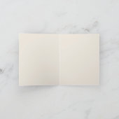 Goud en zwart T Monogram met bladeren Notitiekaartje (Binnen)