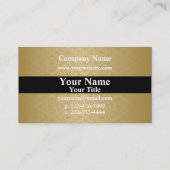 Goud en zwart Visitekaartje (Achterkant)