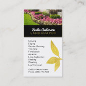 Goud en zwart Visitekaartje voor landschapsontwerp (Achterkant)