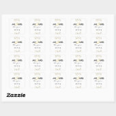 Goud en Zwarte Confetti Mr. & Mrs. Sticker (Vel)