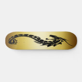 GOUD EN ZWARTE DRAGON ONTWERP SKATEBOARD (Horizontaal)