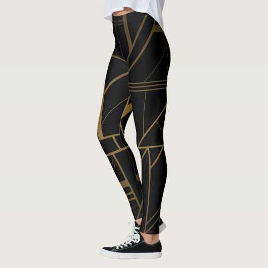Goud en zwarte leggings (Links)