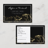 Goud en zwarte steen visitekaartje (Voorkant / Achterkant)