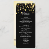 Goud, Faux Folie Bubbles, Stijlvol, Aangepast menu (Voorkant / Achterkant)