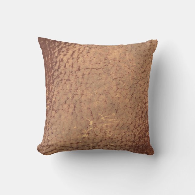  Goud Faux Leather Design Kussen (Voorkant)