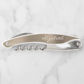 Goud Faux, metalen, aangepast script Kurkentrekker (Achterkant)