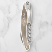 Goud Faux, metalen, aangepast script Kurkentrekker (Achterkant)