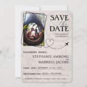 Goud Filippijns paspoort Bewaar de datum Save The Date (Achterkant)