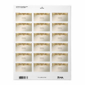 Goud  Floral Adres Label (Full Sheet)