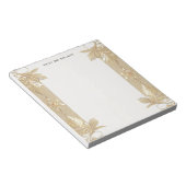 Goud  Floral Notitieblok (Schuin)