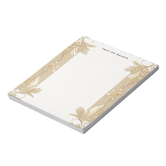 Goud  Floral Notitieblok (Gedraaid)