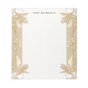 Goud Floral Notitieblok