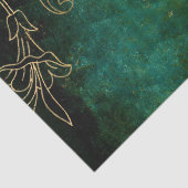 Goud Floral-overzichten voor groene ontkoppeling Tissuepapier (Detail)