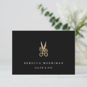 Goud Floral-schaar | Salon Gift Certificate (Staand voorkant)