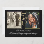 Goud Folie 50ste Verjaardagsviering Kaart (Voorkant)