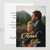 Goud Folie, Aangepaste Foto, Dankkaart Bedankkaart (Voorkant / Achterkant)