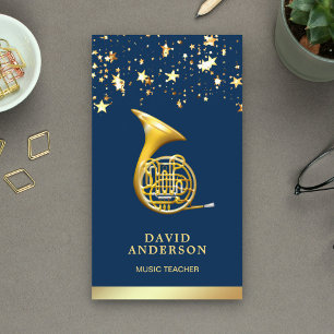 Goud Folie Confetti Walthorn Muziekonderwijzer Visitekaartje