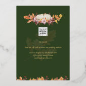 GOUD FOLIE FOTO OVERLAY Trouw Save The Date QR Folie Uitnodiging (Achterkant)