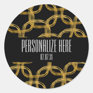 Goud Folie Krabbel Cirkel Modern Glam Stickers