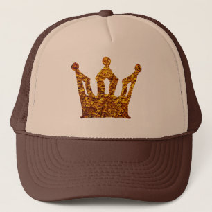 Goud Folie Kunst, Gouden Kroon Hoed Trucker Pet