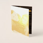 GOUD FOLIE Landelijke Buffalo geruite Herten FOTO  Folie Kaarten (Voorkant)