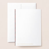 GOUD FOLIE Landelijke Buffalo geruite Herten FOTO  Folie Kaarten (Met envelop)