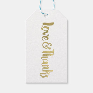 Goud Folie Liefde & Dank Dikke Vette Schrift Bedan Cadeaulabel