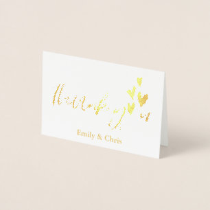 Goud Folie Lieve Calligrafie Foto Bedankt Kaarten
