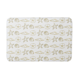 Goud Folie Look Zee Schelpen Chic Strand Elegant W Badmat