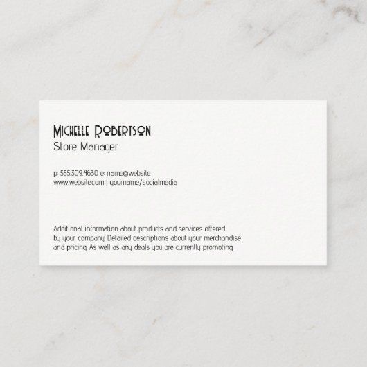 Goud Folie Marmer | Roze Textuur | Lux Visitekaartje (Achterkant)