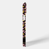 Goud Folie Op Roze Luipaardprint Monogram Case-Mate iPhone Case (Achterkant / Rechts)
