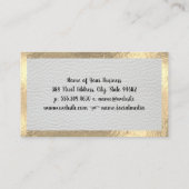 Goud Folie Rand | Lux Leer Visitekaartje (Achterkant)