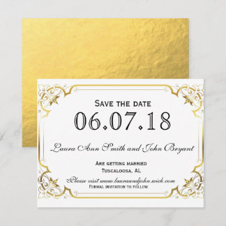 Goud folie Save the Date Kaart