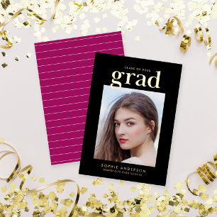 Goud Folie Serif Aangepaste Kleur Gradiënt Aankond Uitnodiging