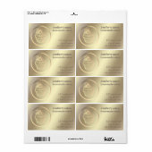 Goud folie Thuisgebakken cupcakes en traktaties Etiket (Full Sheet)