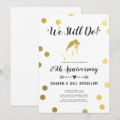 Goud Folie We Still Do | 25-jarige huwelijksverjaa Kaart (Voorkant / Achterkant)