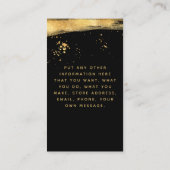 Goud folieeffect Kaart voor bestellingen. (Achterkant)