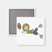 Goud Football Speler Magnet Magneet (Voorkant / Achterkant)