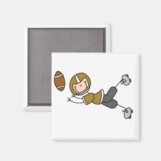 Goud Football Speler Magnet Magneet (Voorkant / Achterkant)