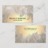 Goud geborsteld | Abstracte moderne kunst | MODE Visitekaartje (Voorkant / Achterkant)
