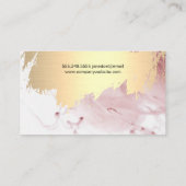 Goud geborsteld | Abstracte moderne kunst Visitekaartje (Achterkant)